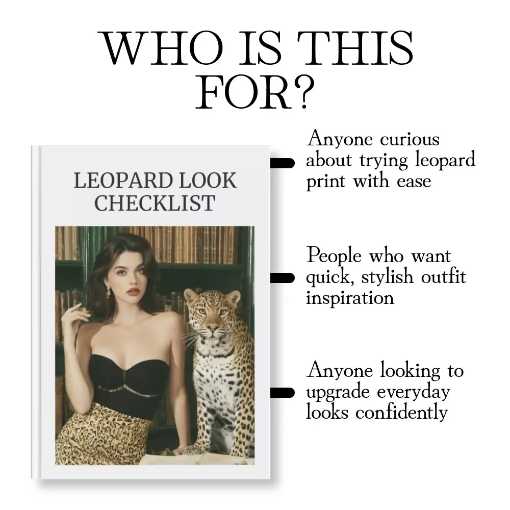 Leopard Look Checklist | Digital Download Guide | Leopard Print Styling Made Easy | Fashion Styling eBook & Outfit Inspiration