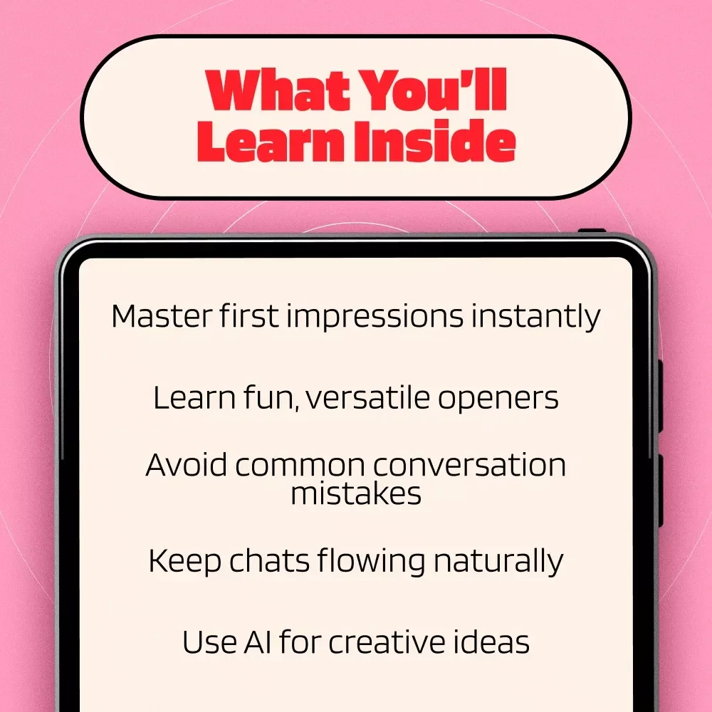 Talk the Talk: Effortless Conversation Starters with a Guy | Digital Guide for Fun, Flirty & Engaging Chats | eBook & Checklist Download