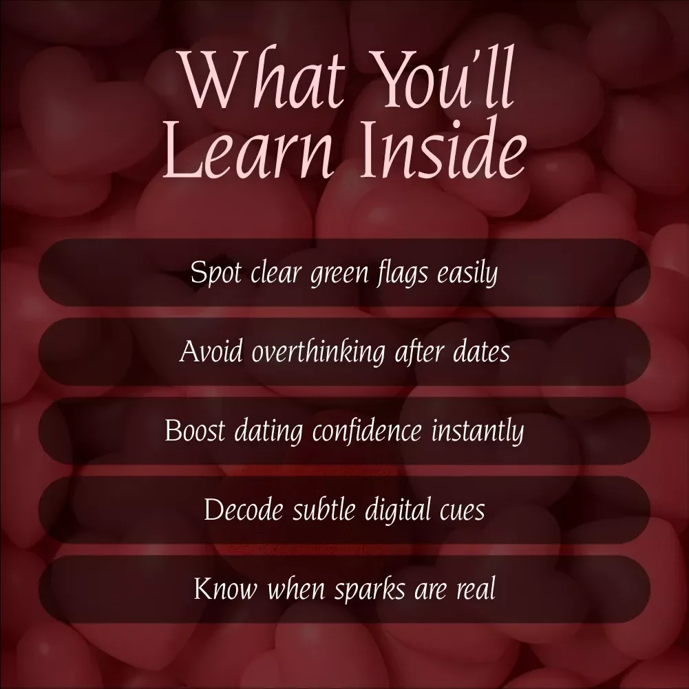 Do They Want a Second Date? | Printable Dating Signs Checklist | Digital Download Guide to Decode Green Flags & Signs They Want a Second Date