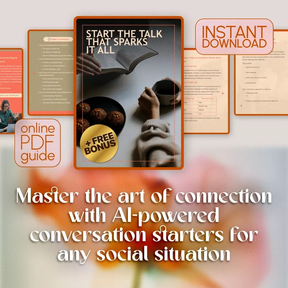 Start the Talk That Sparks It All | Digital Guide to AI Powered Conversation Starter Generator for Better Connections