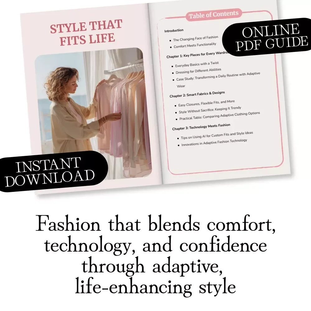 Style That Fits Life | Adaptive Fashion Essentials Plan | Digital Download Guide for Inclusive Wardrobes, Smart Fabrics & Confidence-Building Style
