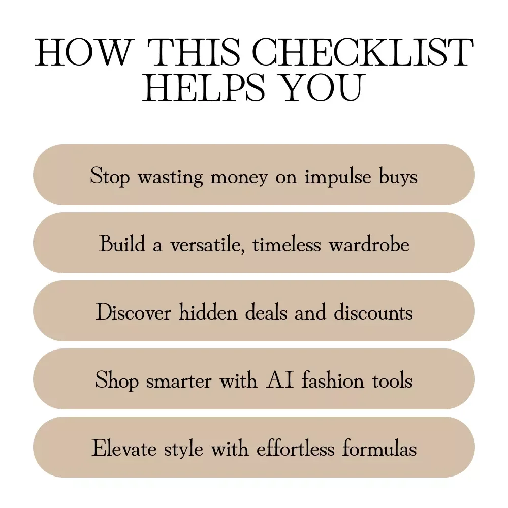 Chic & Savvy Shopping | Smart Shopping Hacks for Fashion Lovers | Printable Fashion Checklist & Digital Download