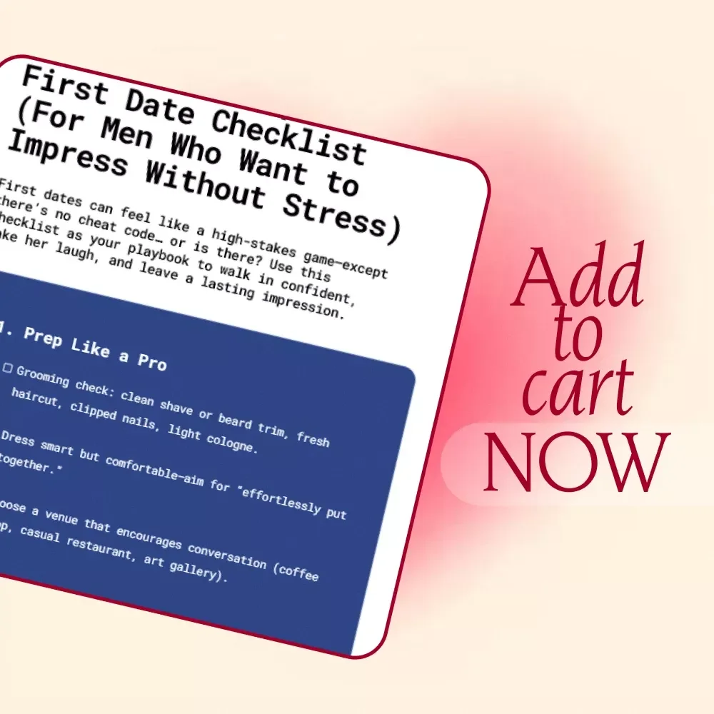 The Smooth Operator’s First Date Checklist (For Men Who Want to Impress Without Stress) - Essential First Date Tips for Men