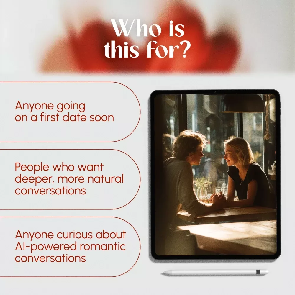 Love in Conversation: Romantic Questions to Ask on a First Date - Digital Ebook Download for Connection, Deep Conversation Starters