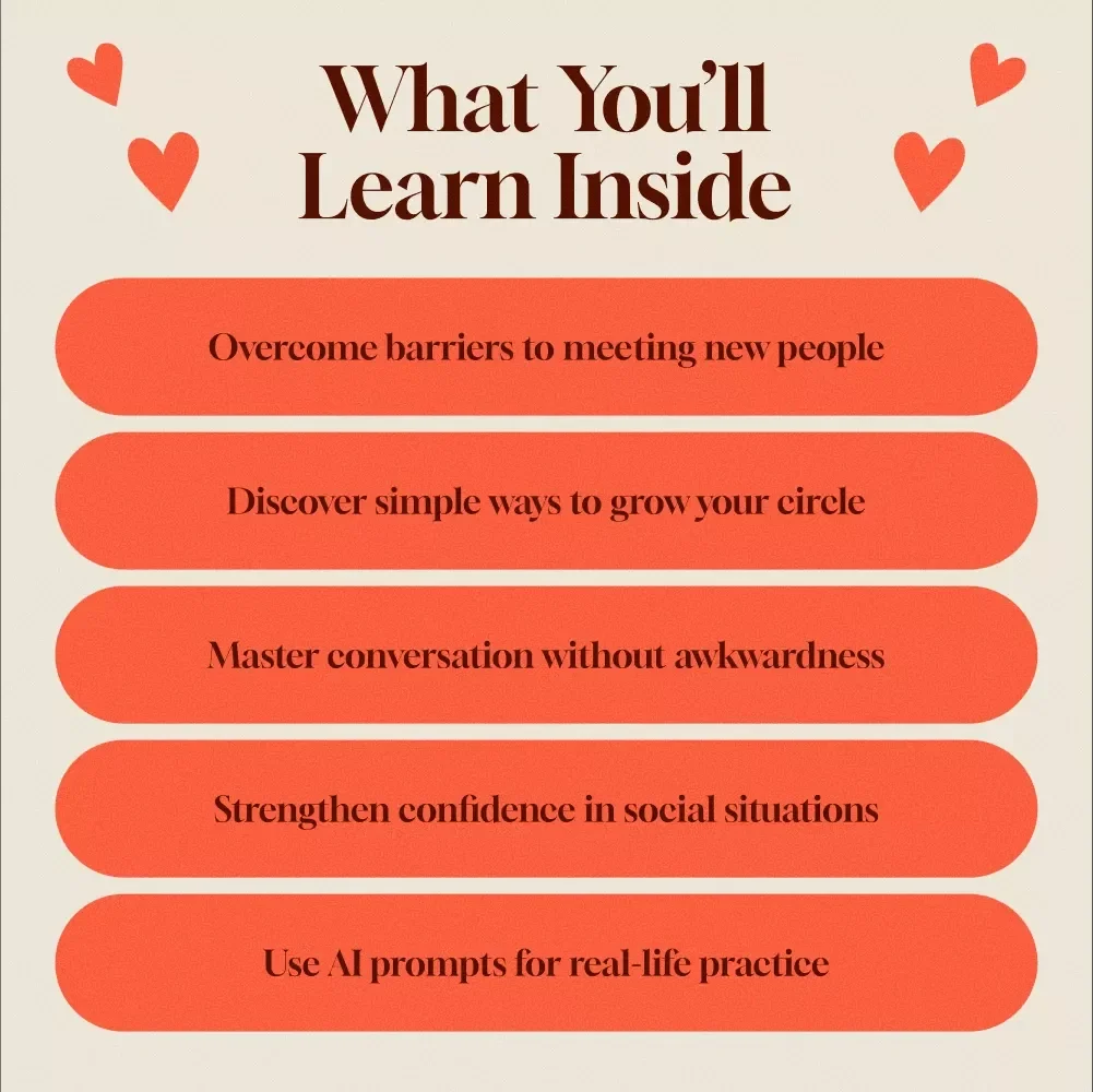 How to Meet New People as an Adult | Digital Guide for Building Friendships, Social Skills & Expanding Your Circle | eBook, Checklist & AI Prompts
