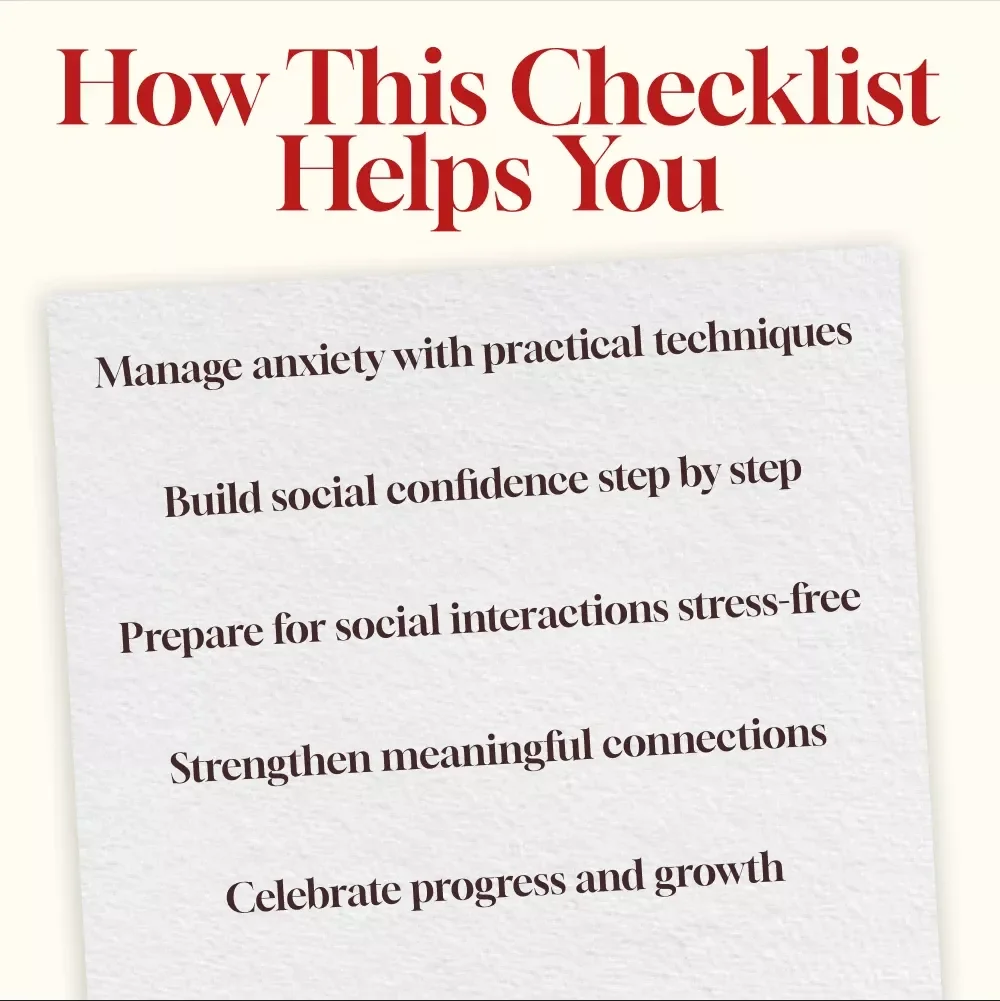Your Checklist to Overcoming Social Anxiety – Practical Steps to Manage Anxiety and Build Social Confidence