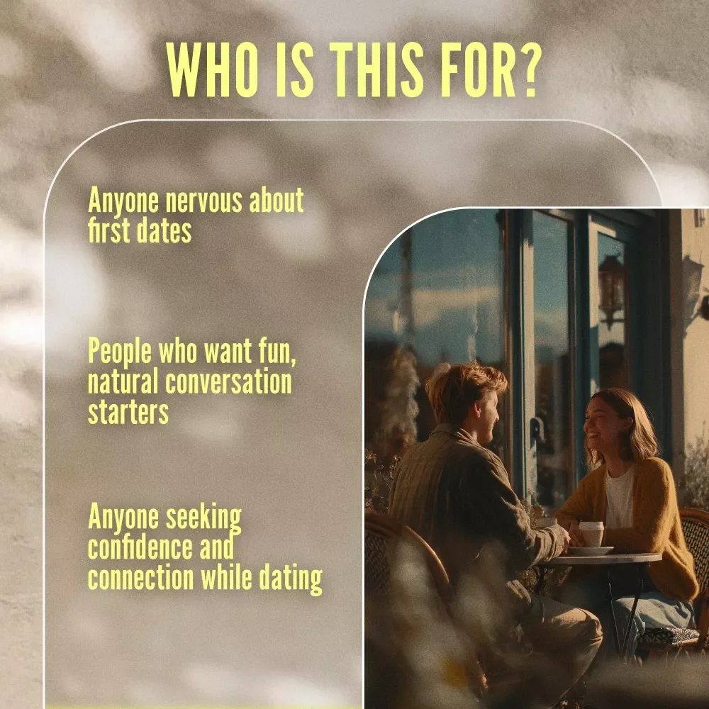 First Date Conversation Starters Checklist: Spark Connection, Avoid Awkward Silence | Digital Download eBook, Printable Guide for Singles, Dating Icebreakers & Conversation Skills