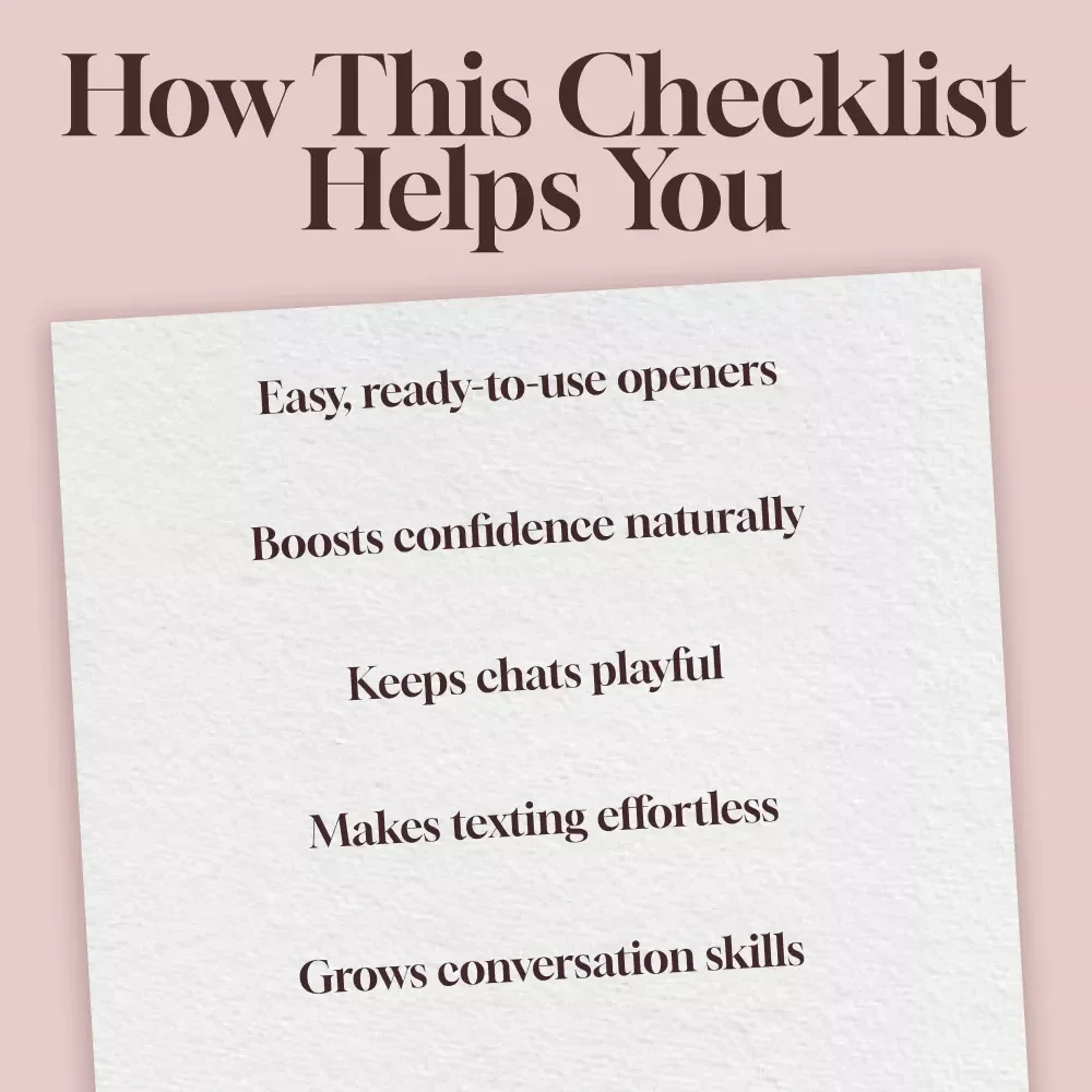 Spark the Chat: Ultimate Dating Conversation Starters Checklist | Digital Download Guide for Better Conversations, Fun Icebreakers & Dating Confidence
