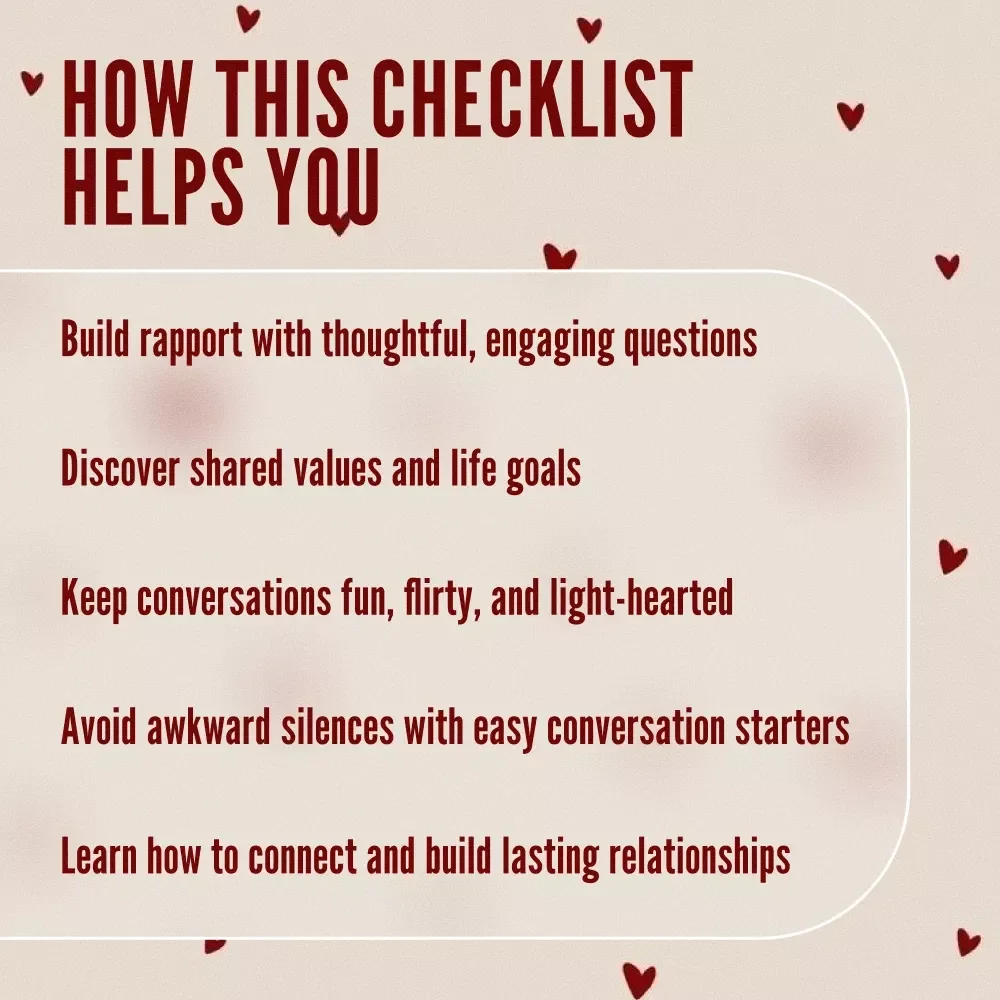 Third Date Questions Checklist: Spark Real Connection & Fun Conversations - Digital Download