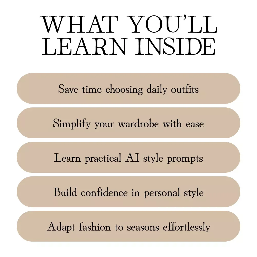 AI Capsule Style Planner | Digital Guide | AI-Driven Capsule Wardrobe Planner for Minimalist Fashion, Outfit Planning, and Style Confidence