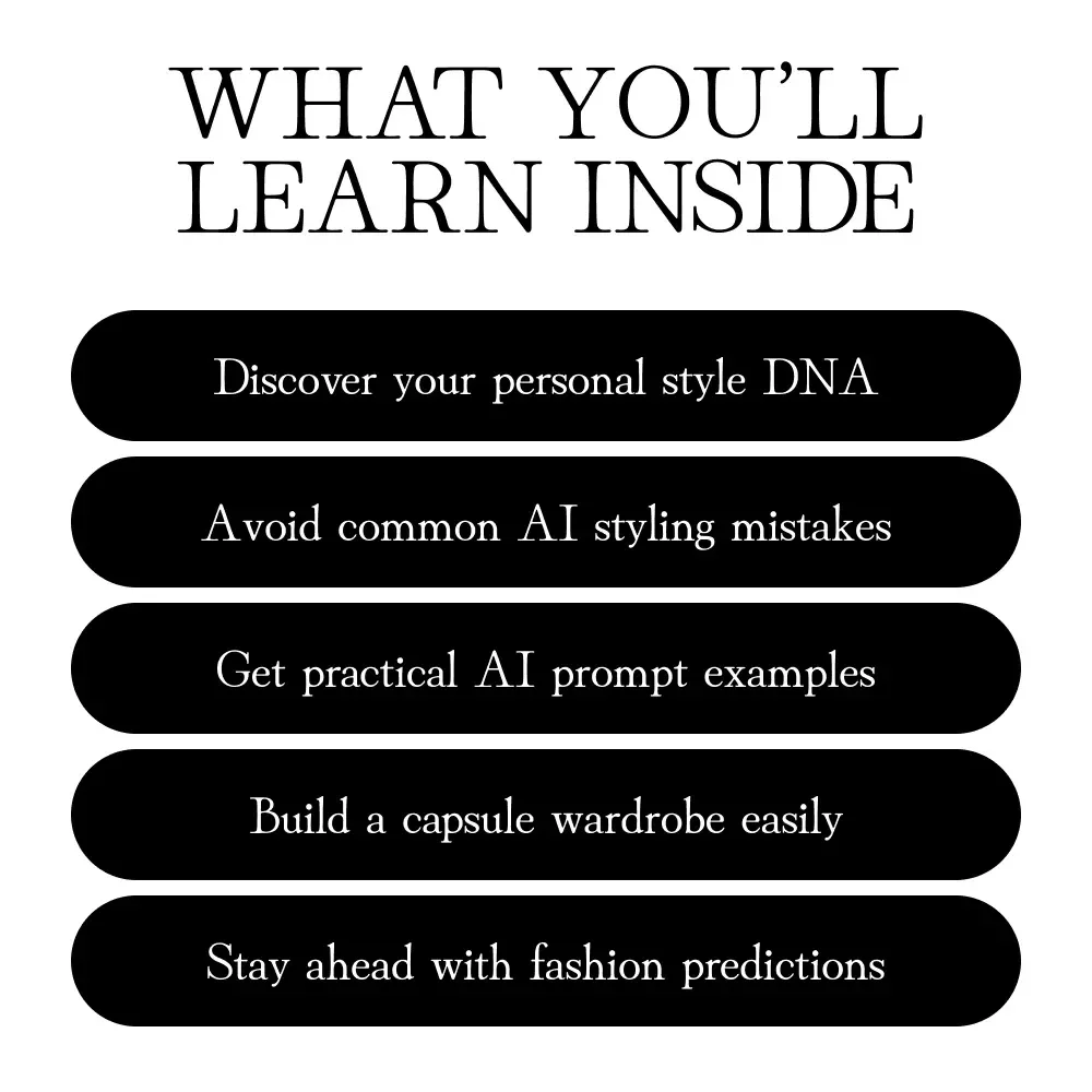 AI-Powered Style Tips | Digital Guide on How To Use AI For Personalized Style Suggestions, Fashion Styling, Capsule Wardrobes & Future Trends