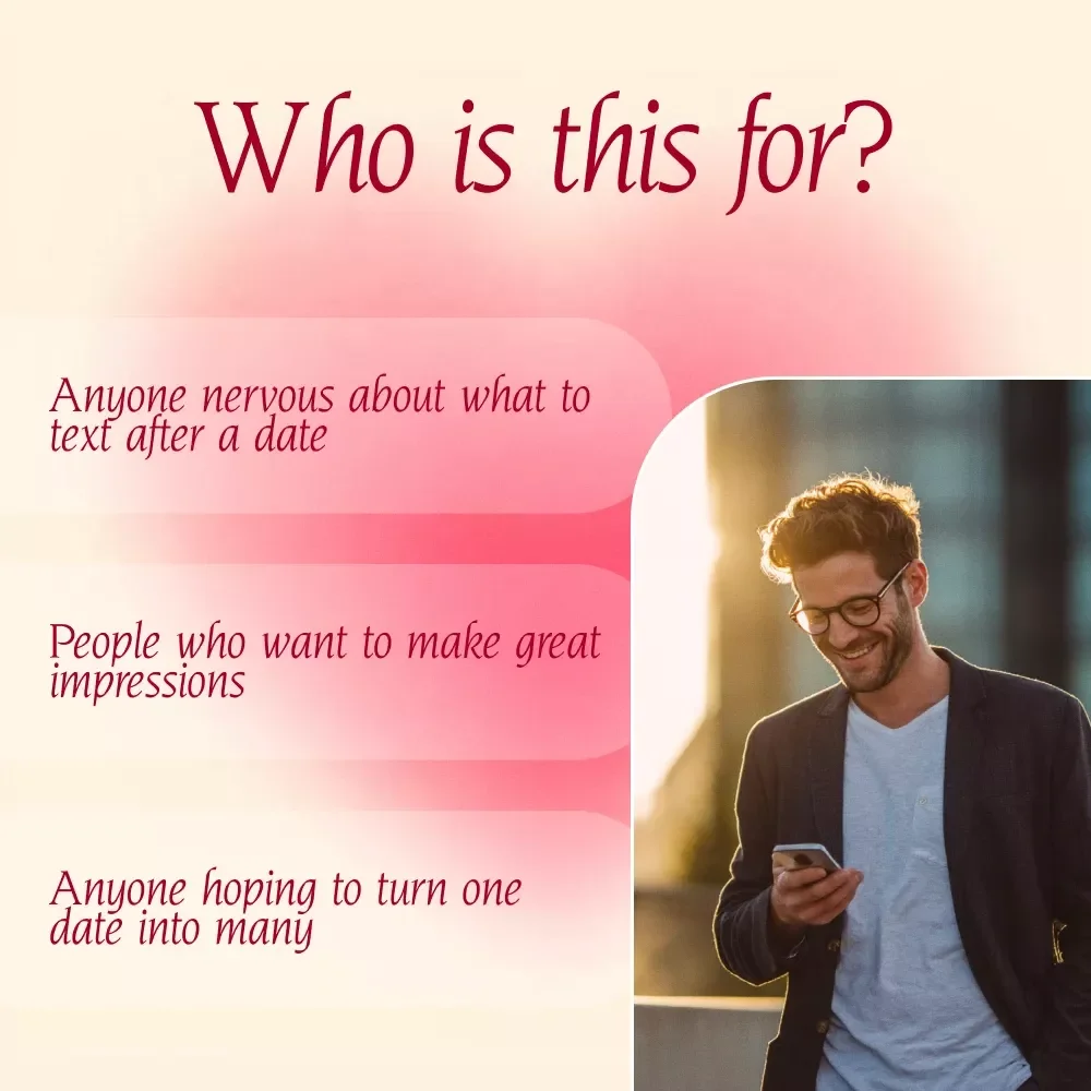 What to Text a Girl After a Date Checklist | Digital Download | Flirty & Fun Post-Date Texting Guide for Men