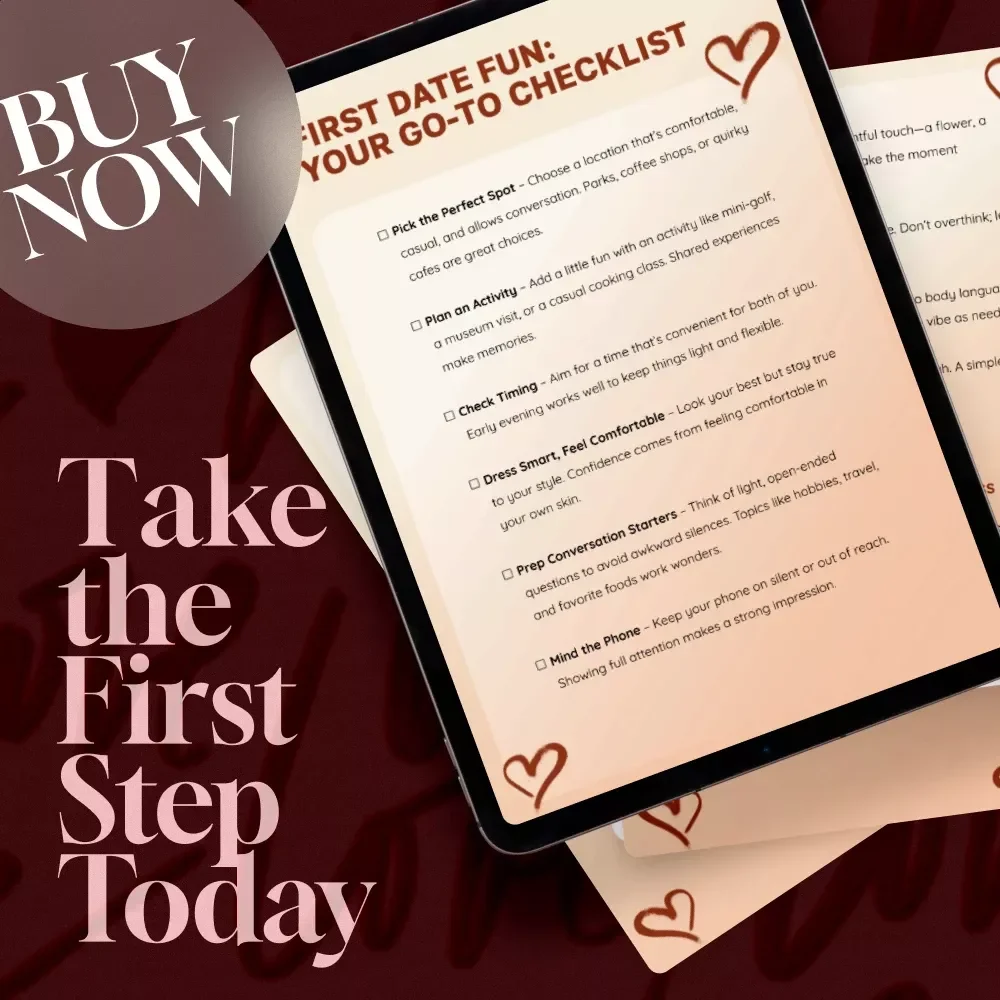 First Date Fun: Your Go-To Checklist | Digital Download for Ideal First Date Ideas, Conversation Starters & Thoughtful Tips