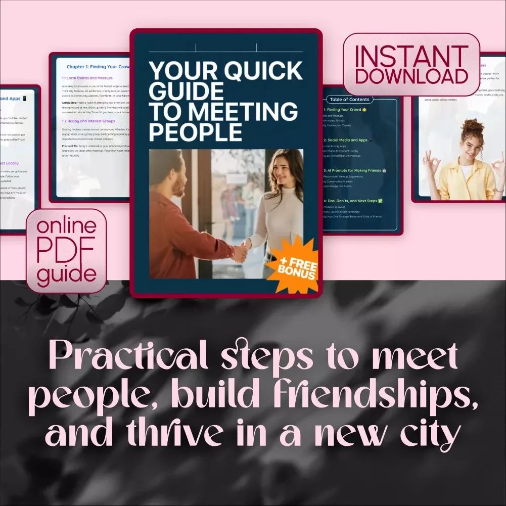 Your Quick Guide to Meeting People | Digital Guide for How to Meet People in a New City, Make Friends, and Build Connections