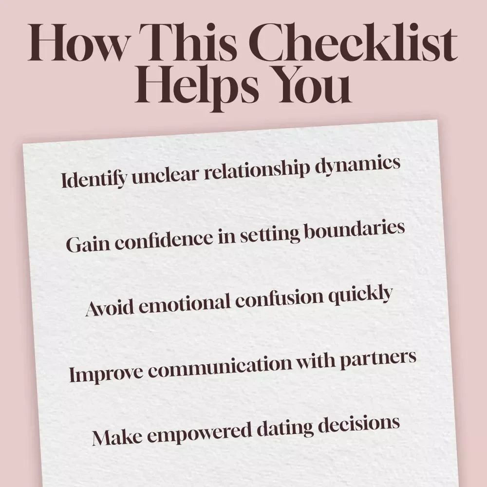 The Ultimate Checklist: Casual Dating vs Situationships | Digital Download Guide & Relationship Clarity eBook for Self-Reflection, Boundaries & Intentions