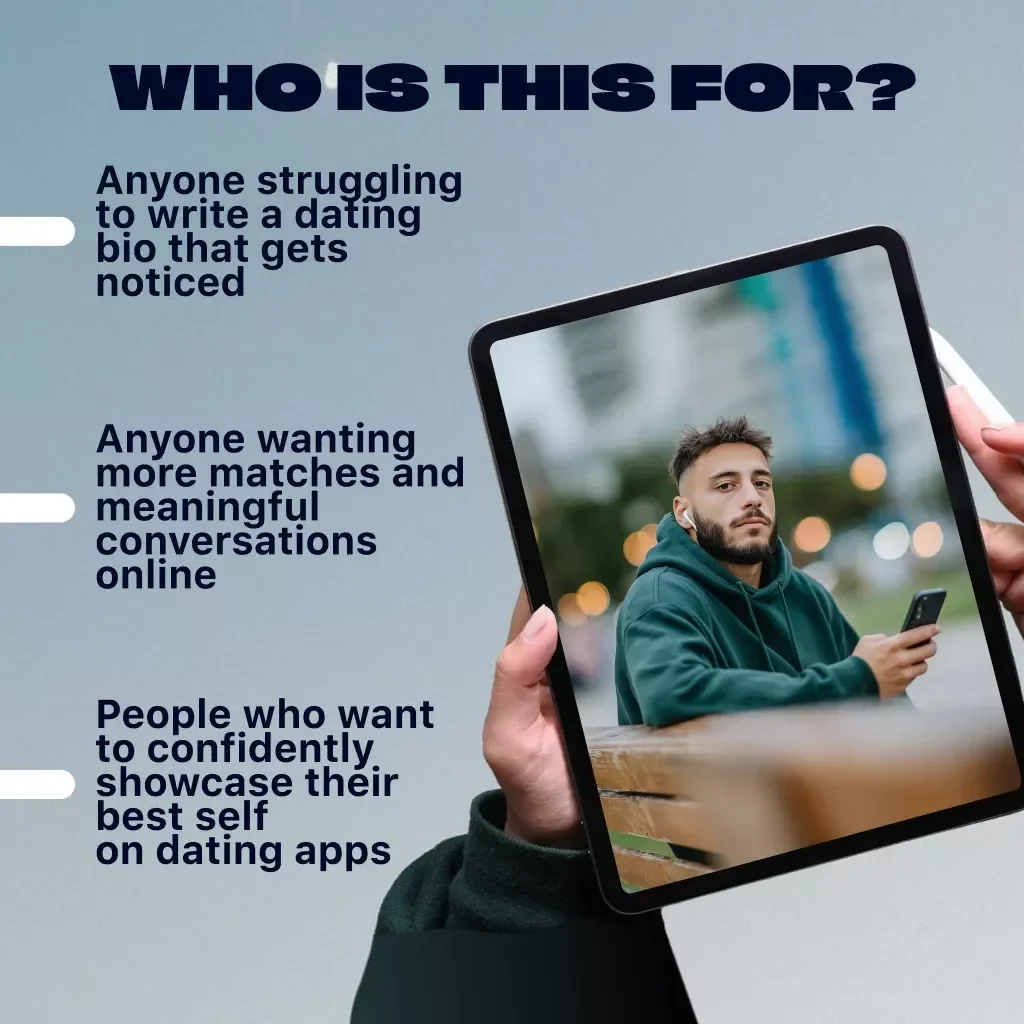 Dating Bio Edge for Men | Guide with Dating Profile Bio Examples Male | Digital Download eBook & Checklist for Winning Online Profiles
