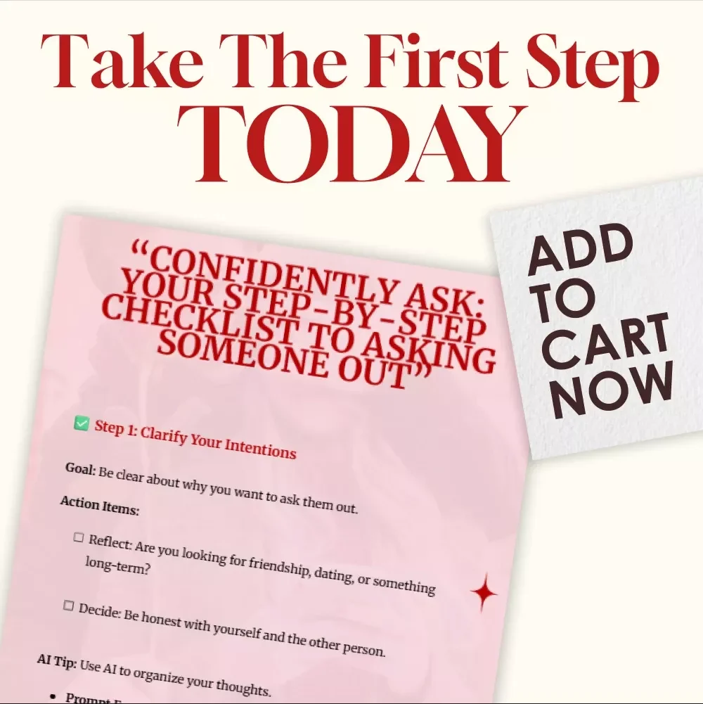 Confidently Ask: Your Step-by-Step Checklist to Asking Someone Out | Digital Download Guide, eBook & Printable Dating Confidence Resource | How to Ask Someone Out Made Simple