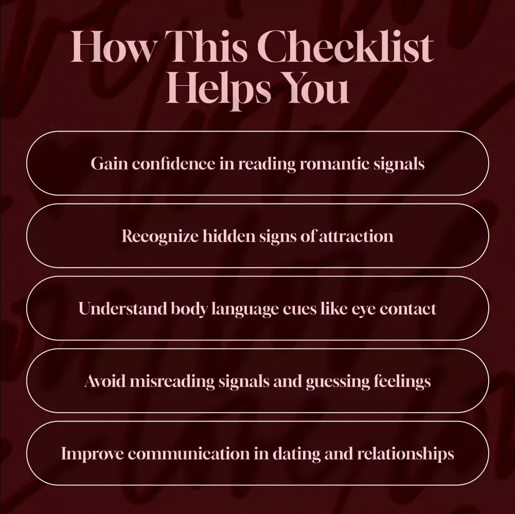 Decode His Signals: Body Language Checklist - Signs He Likes You