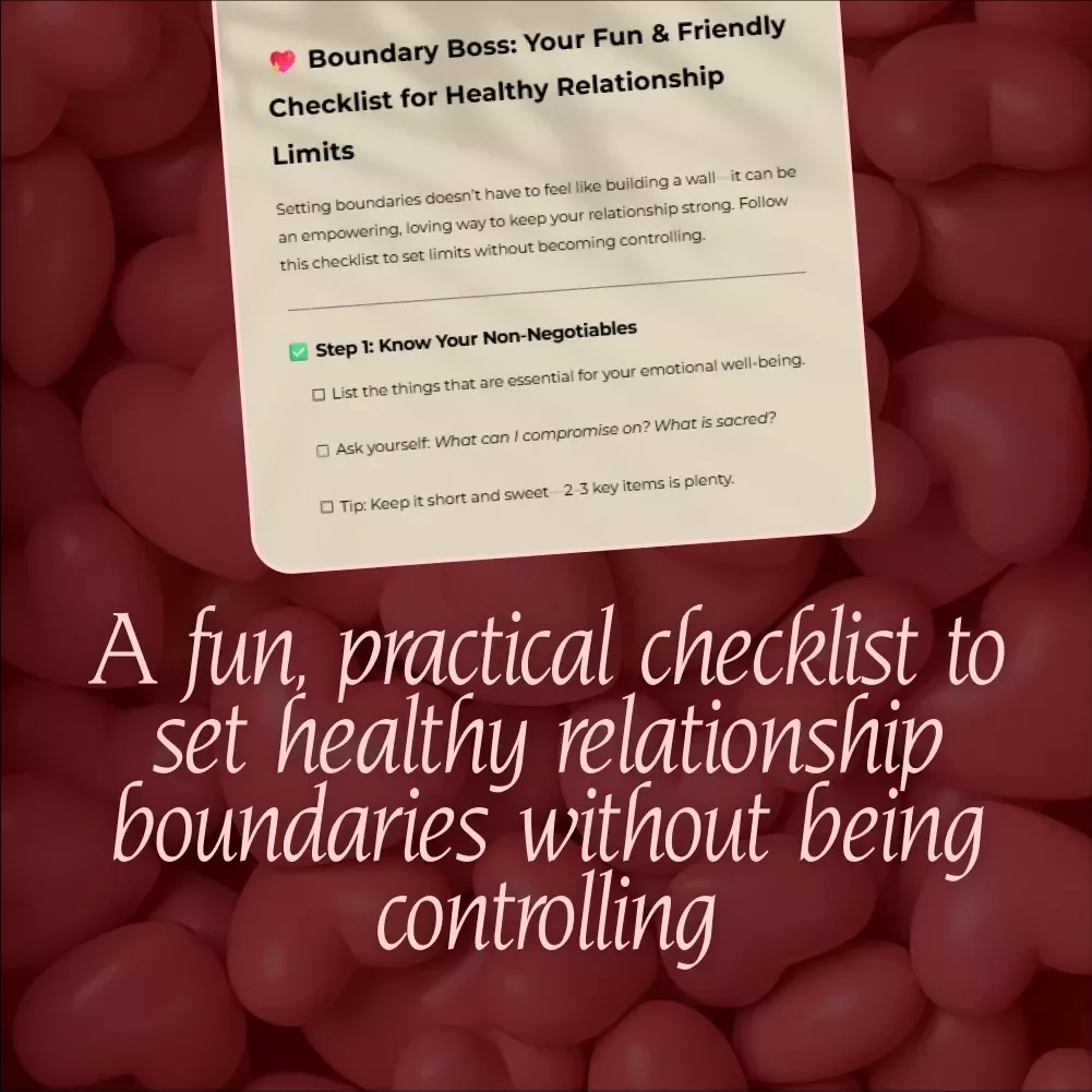 Boundary Boss: Your Fun & Friendly Checklist for Healthy Relationship Limits | Digital Guide on How to Set Boundaries in a Relationship Without Being Controlling | Self Growth eBook Download