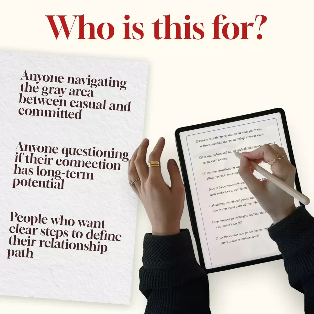 Can a Situationship Turn Into a Relationship Checklist? Action Checklist | Digital Download Guide for Clarity, Self-Reflection & Love Readiness
