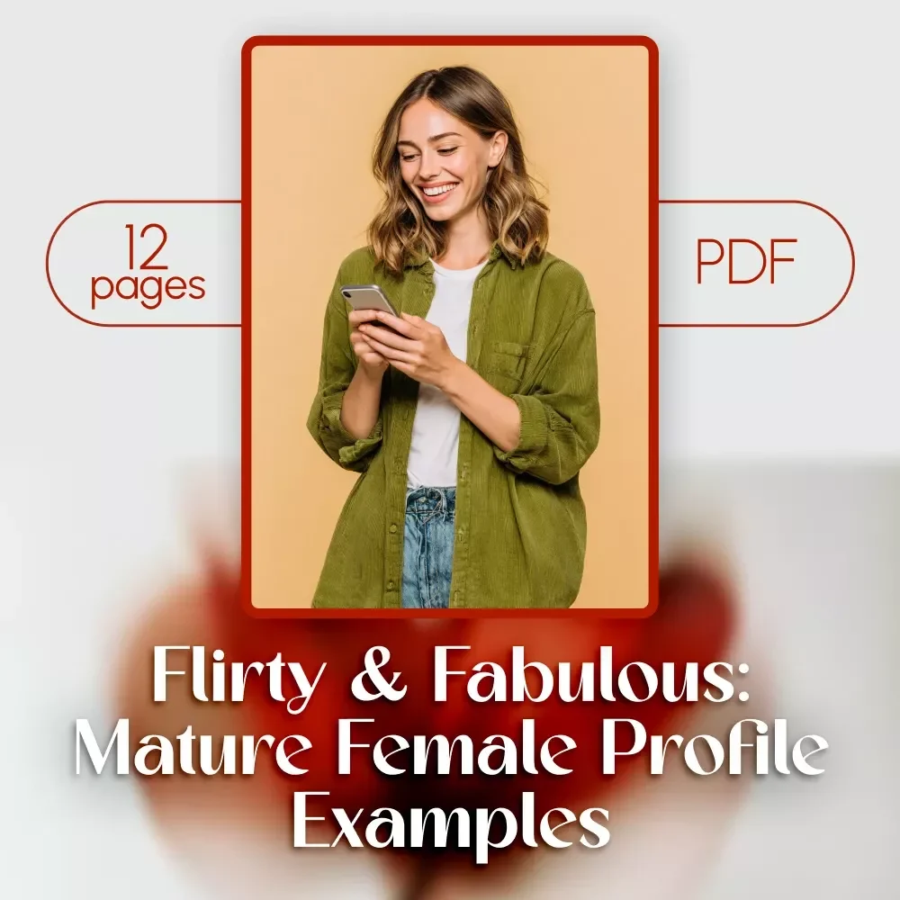 Flirty & Fabulous: Mature Female Profile Examples | Digital Guide for Women Over 40 | Dating Profile Bio Tips, Checklists & Real-Life Examples