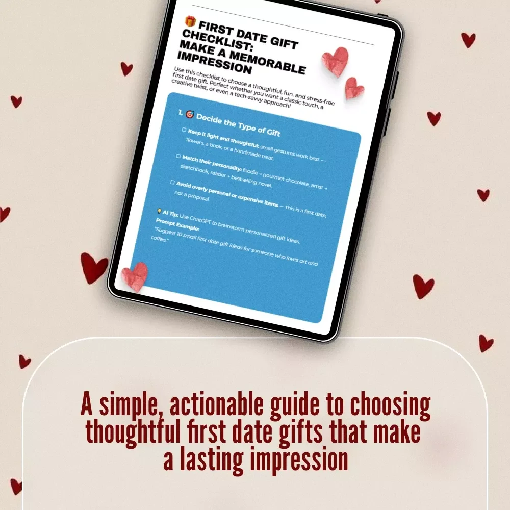 First Date Gift Checklist: Make a Memorable Impression - Thoughtful, Practical, and Personalized Gift Ideas