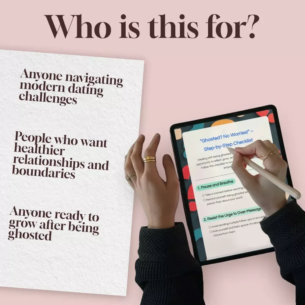 “Ghosted? No Worries!” – Step-by-Step Checklist | Digital Download for Self-Confidence, Dating Clarity & Personal Growth | What to Do If You’re Ghosted Guide