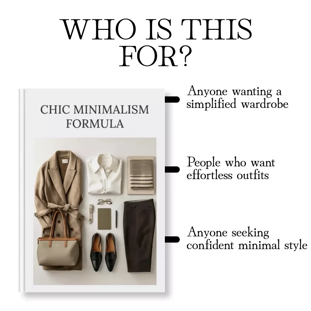 Chic Minimalism Formula | Meaningful Minimalism Outfit Recipe Checklist | Capsule Wardrobe, Outfit Planning, Style Vision Guide