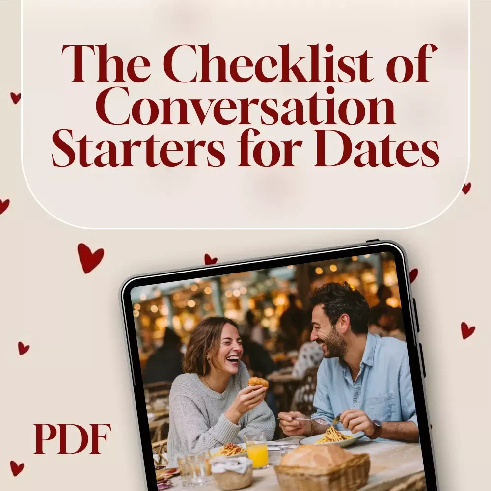 The Checklist of Conversation Starters for Dates | Printable Digital Download for Fun, Flirty & Meaningful First Date Questions | Conversation Starters for Dates Guide