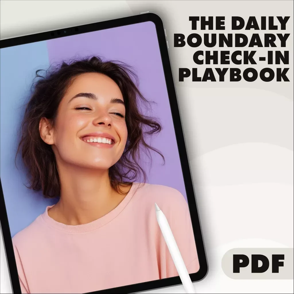 The Daily Boundary Check-In Playbook | Printable Self-Care Checklist | Digital Download for Mindfulness, Emotional Wellness & Healthy Boundaries