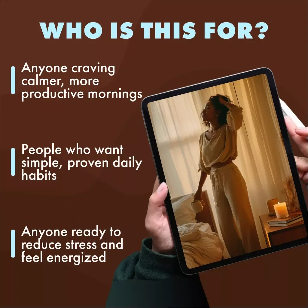 Morning Joy Rituals for a Stress-Free Day: Your Go-To Checklist | Digital Download eBook, Morning Routine Guide, Productivity & Wellness Self-Care Planner