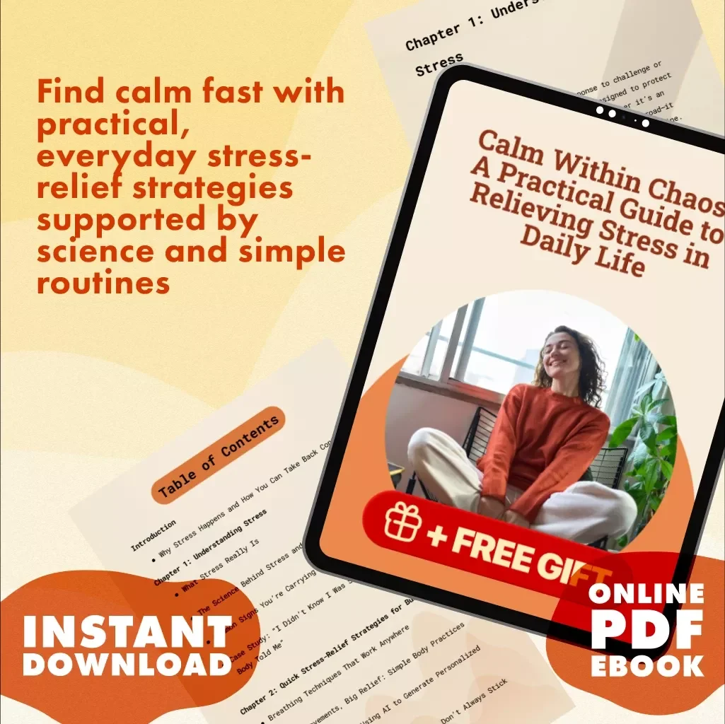 Calm Within Chaos: A Practical Guide to Relieving Stress in Daily Life | Stress Relief eBook | Digital Download Guide for How to Relieve Stress