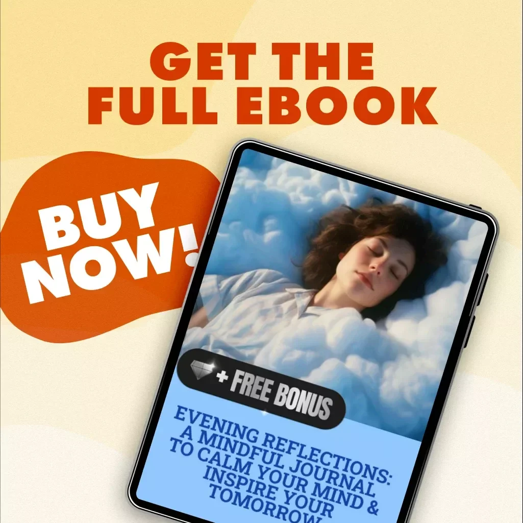 Evening Reflections: A Mindful Journal to Calm Your Mind & Inspire Your Tomorrow | Digital Download Mindful Evening Reflection Journal eBook & Guided Prompts
