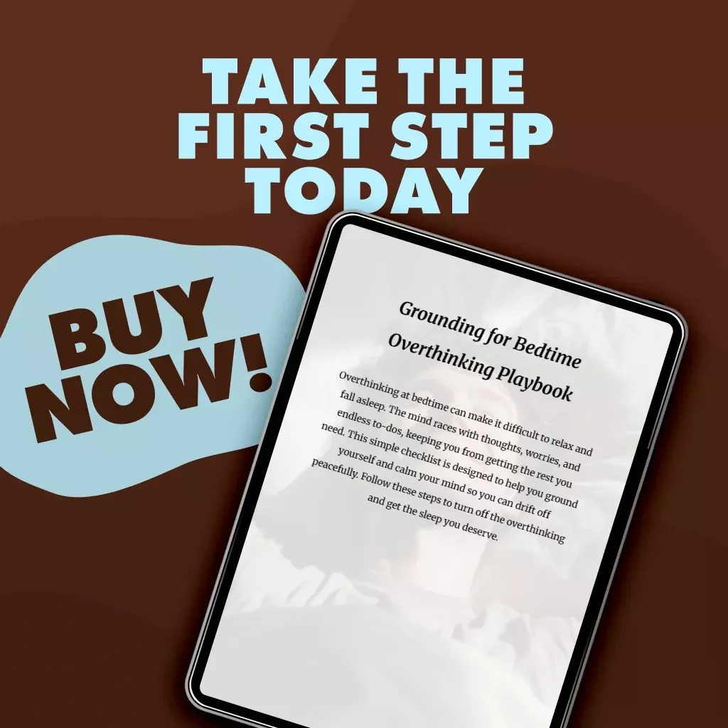 Grounding for Bedtime Overthinking Playbook | Digital Sleep Checklist | Relaxation & Mindfulness Guide