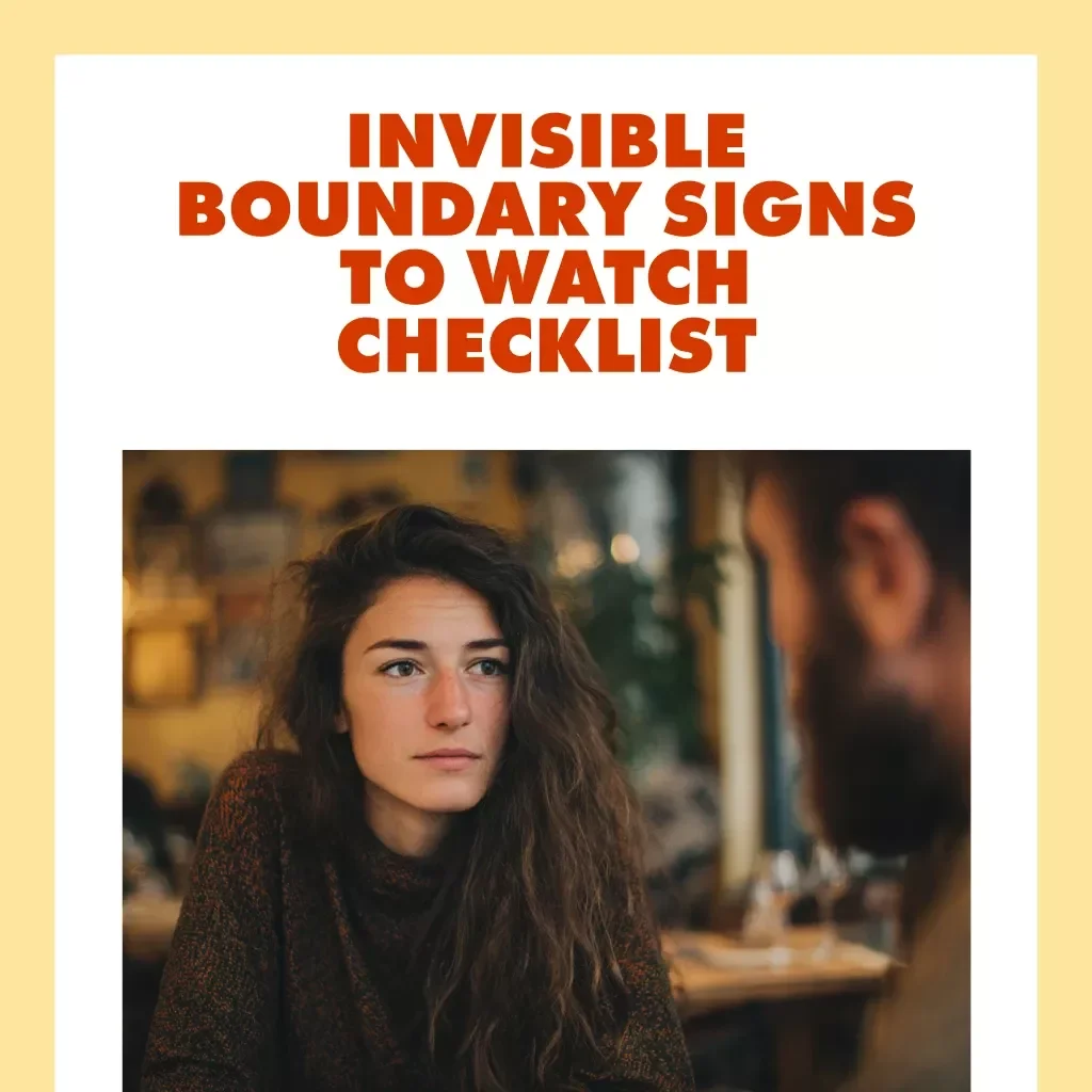 Invisible Boundary Signs to Watch Checklist | Digital Download | Self-Care, Mental Health, Workplace Balance, Emotional Wellness Guide