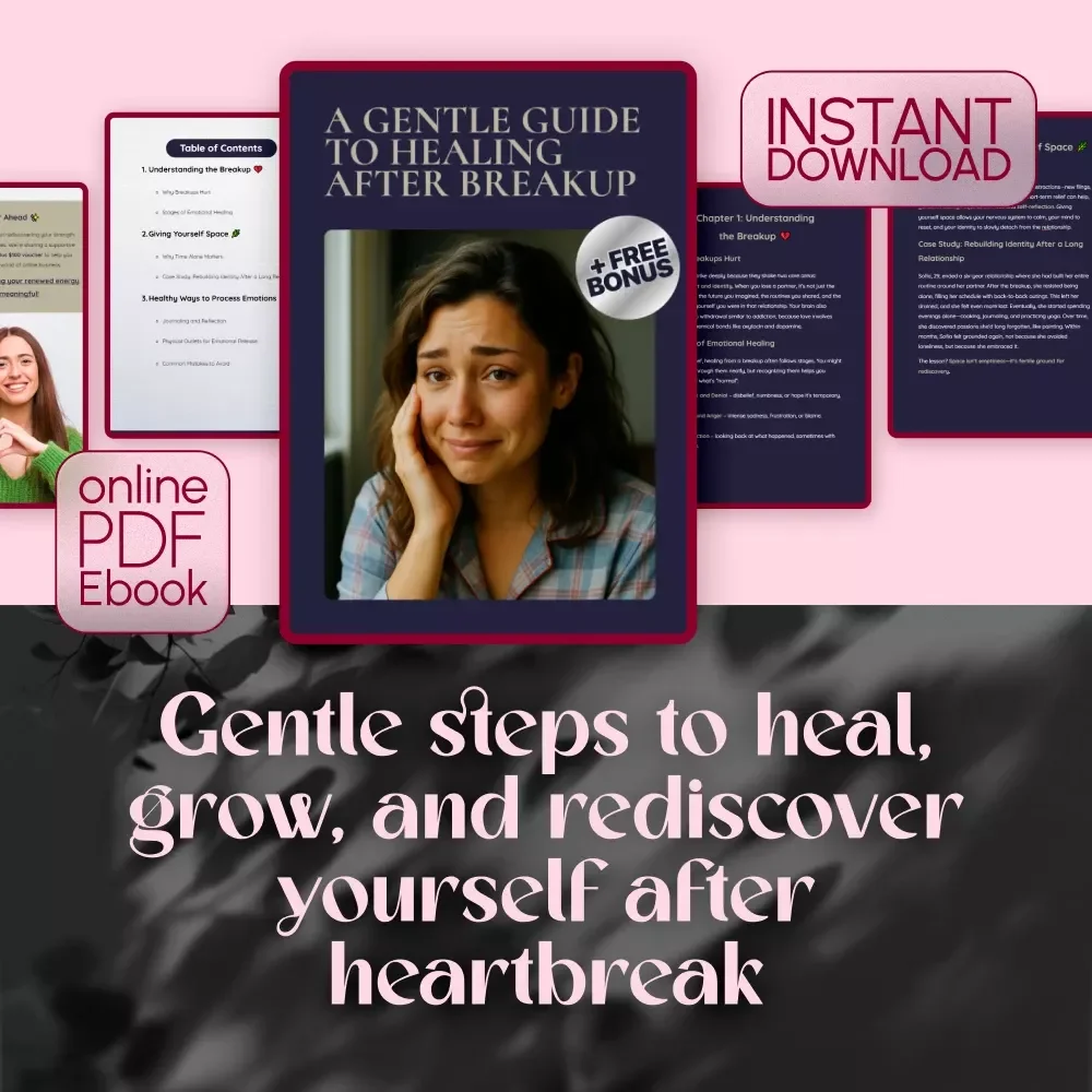 A Gentle Guide to Healing After Breakup | Self-Help eBook for Emotional Healing, Journaling, and Moving Forward