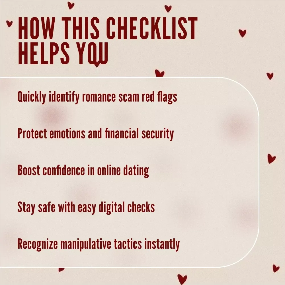 Love Scams Unmasked Checklist | How to Spot a Romance Scam | Digital Download Guide for Online Dating Safety