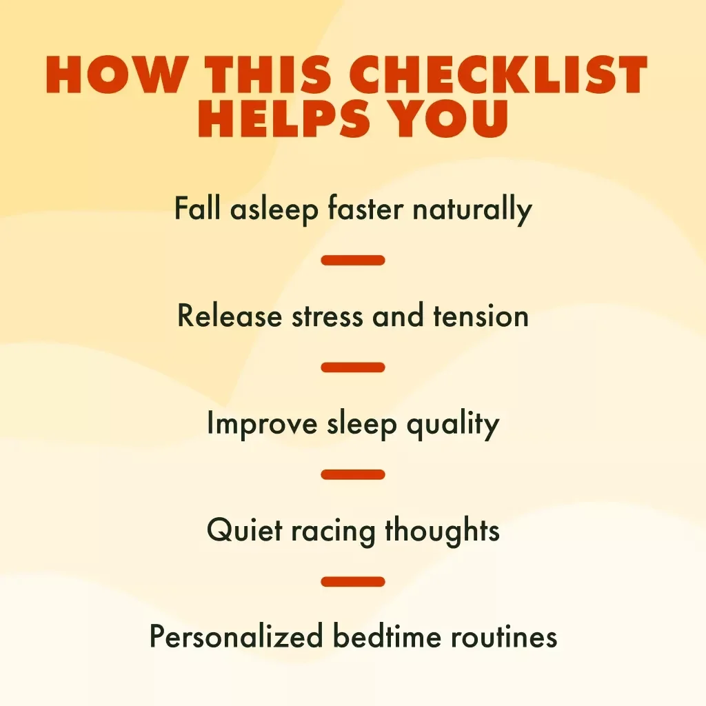 Relax Your Way to Dreamland: A Sleep-Friendly Checklist – Relaxation Exercises for Sleep, Bedtime Routine Guide, Stress Relief & Mindful Sleep Planner