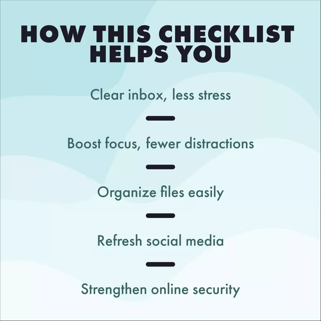 Digital Declutter Checklist: Free Your Mind, One Click at a Time | Digital Declutter Plan for Mental Space | eBook, Guide & Printable
