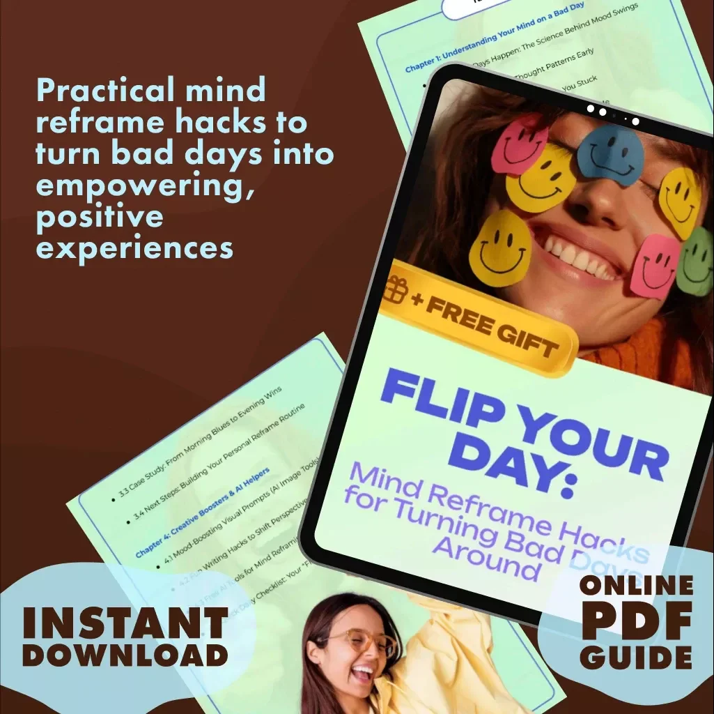Flip Your Day: Mind Reframe Hacks for Turning Bad Days Around | Digital Guide for Quick Mental Shifts, Positivity, and AI-Assisted Techniques