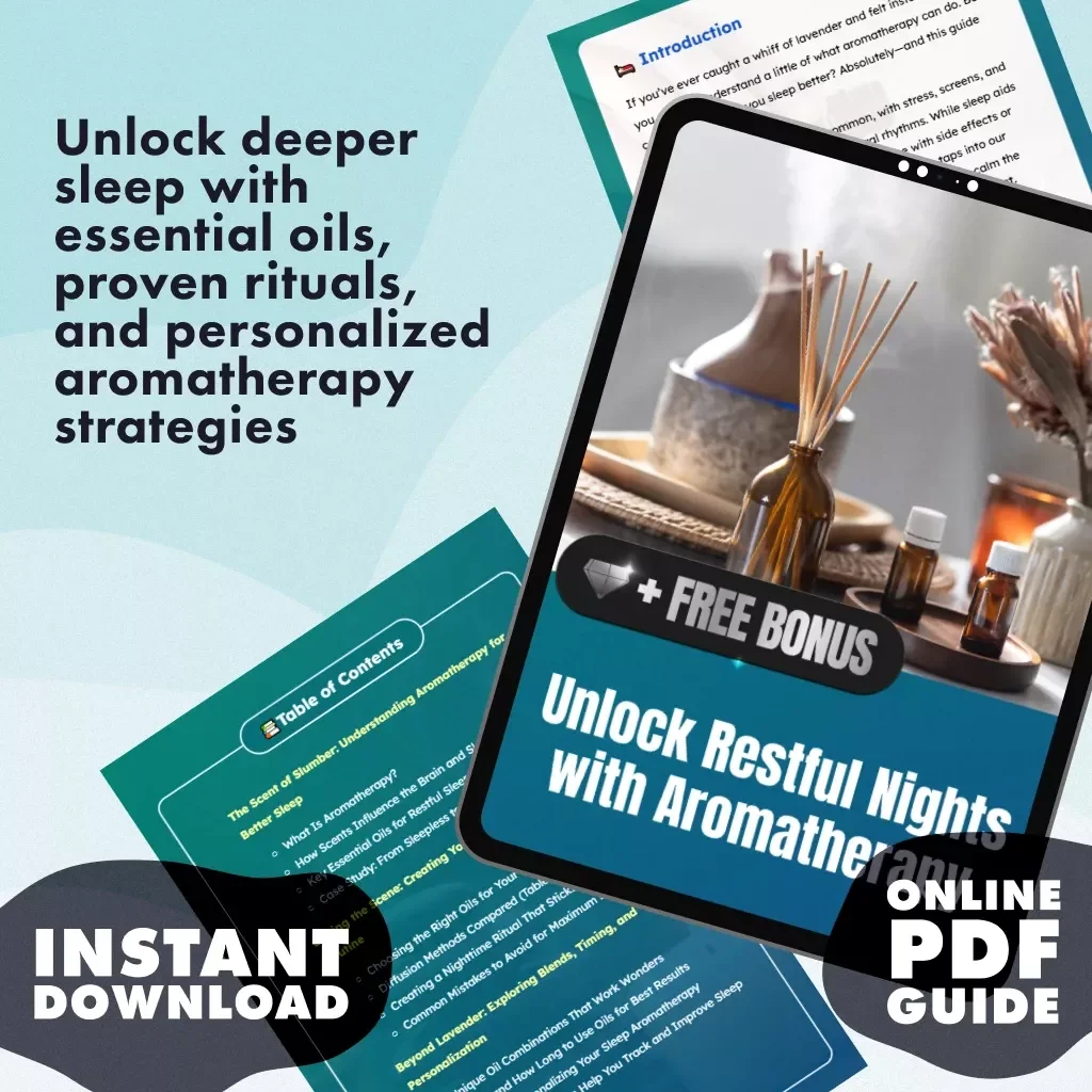 Unlock Restful Nights with Aromatherapy | Digital Guide | Aromatherapy for Sleep eBook, Essential Oils for Better Sleep, Nighttime Ritual Checklist