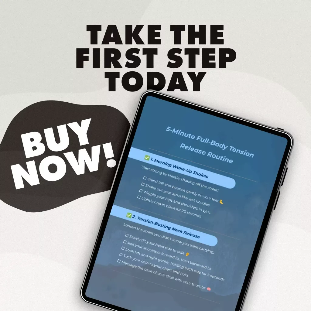 5-Minute Full-Body Tension Release Routine | Digital Wellness Checklist | Instant Download for Stress Relief, Relaxation & Daily Energy Boost