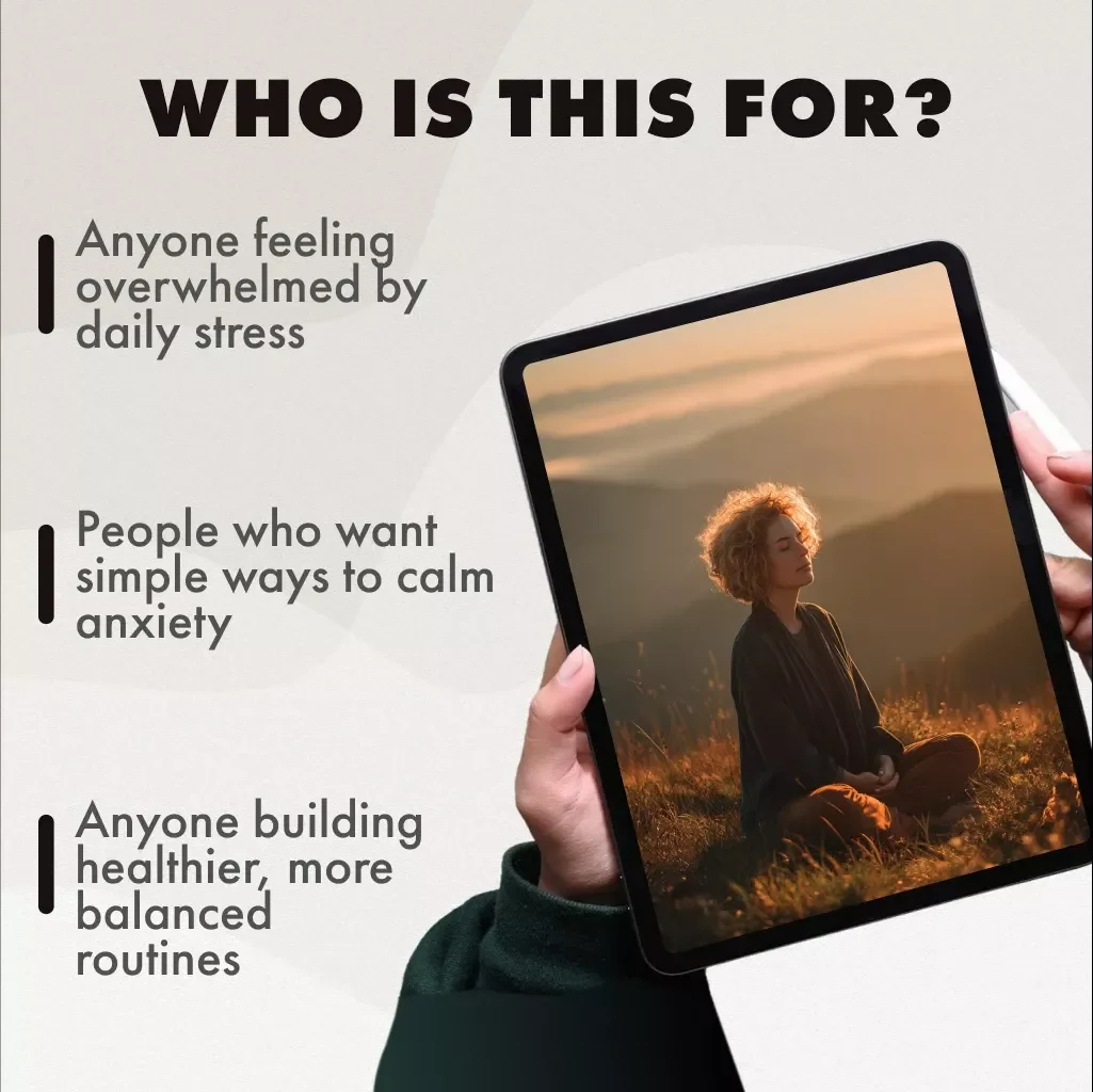 Practical Guide to Reducing Stress and Anxiety | eBook Digital Download | Self-Help Checklist for Calm Mind, Better Sleep & Everyday Balance