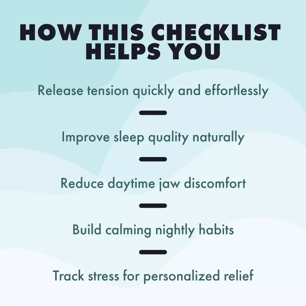 Jaw Relaxation Made Simple: A Nighttime Checklist – Digital Guide on How to Relax Your Jaw When Sleeping for Stress Relief and Better Sleep