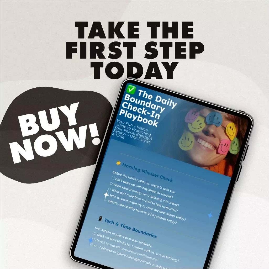 The Daily Boundary Check-In Playbook | Printable Self-Care Checklist | Digital Download for Mindfulness, Emotional Wellness & Healthy Boundaries