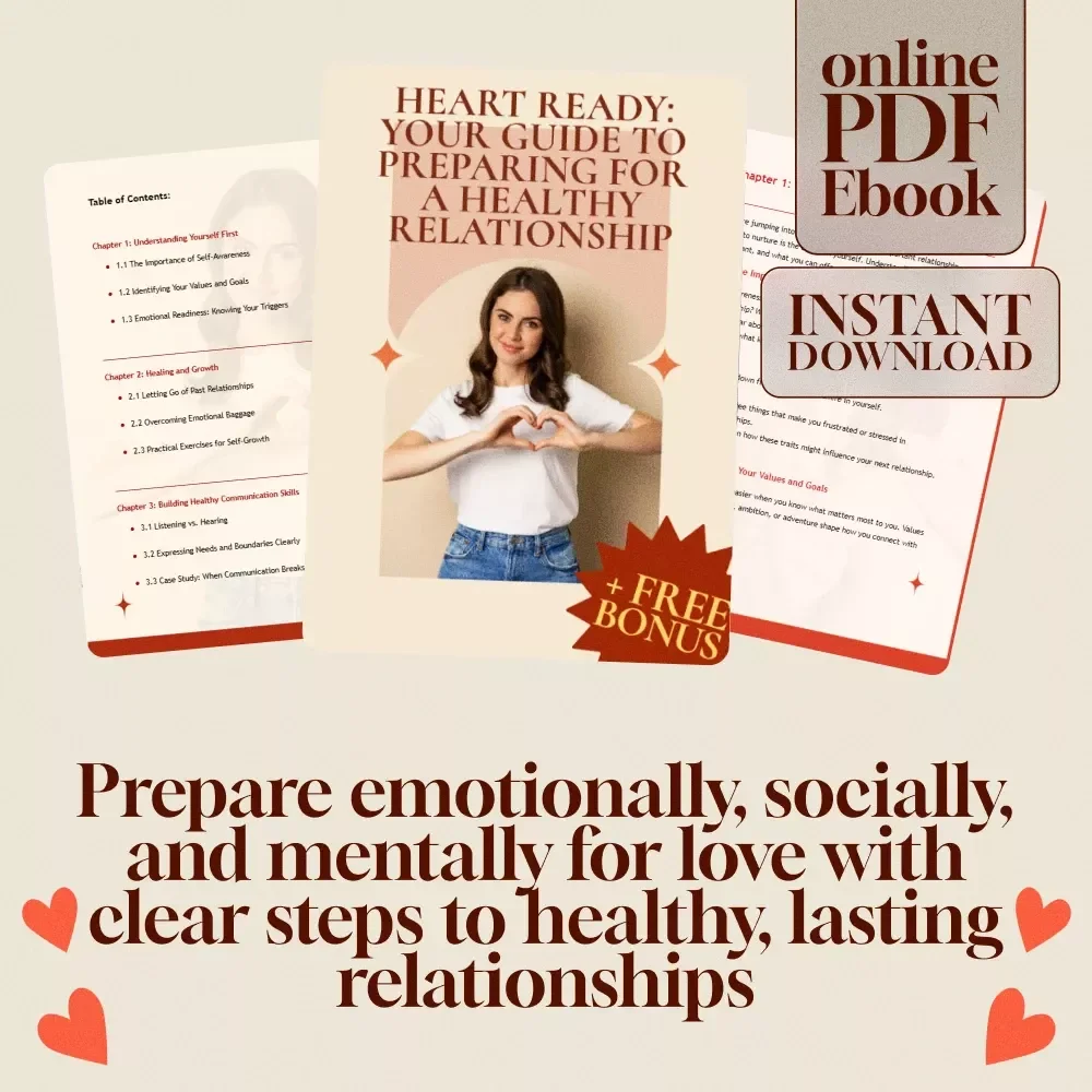 Heart Ready: Your Guide to Preparing for a Healthy Relationship | Self-Awareness, Healing & Communication Skills eBook | How to Be Ready for a Relationship Digital Download