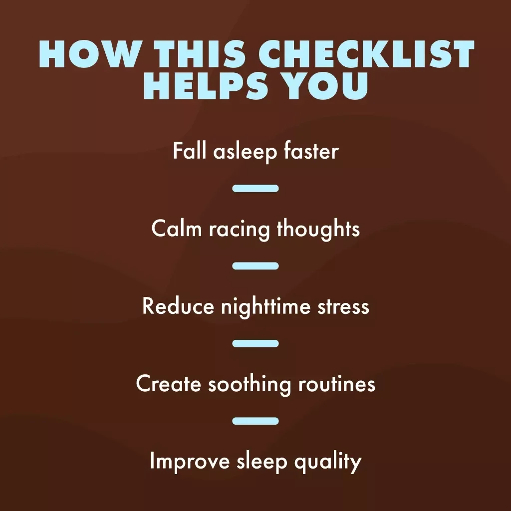 Grounding for Bedtime Overthinking Playbook | Digital Sleep Checklist | Relaxation & Mindfulness Guide