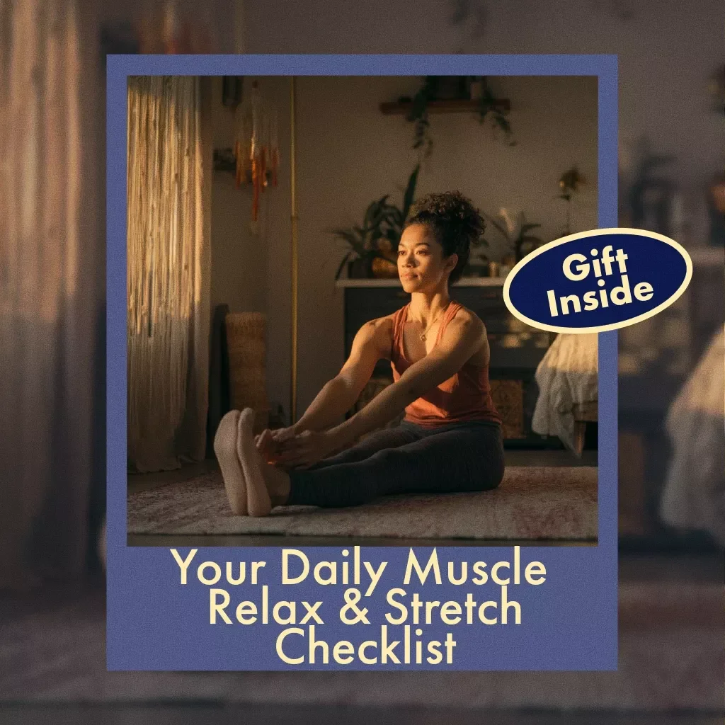 Your Daily Muscle Relax & Stretch Checklist | Digital Download Wellness Routine | Daily Muscle Relax Stretch Sequence for Morning, Midday & Evening Balance