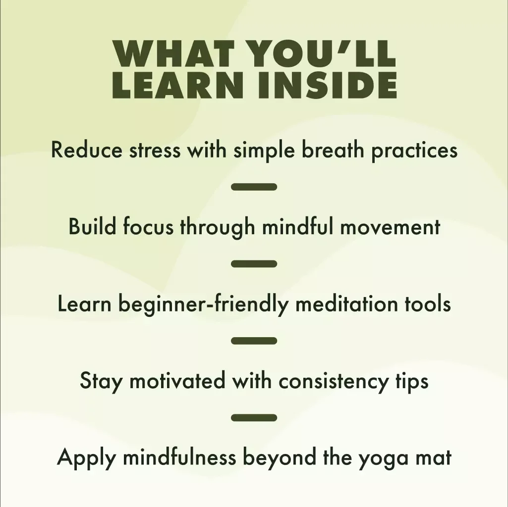 Discover Balance Through Yoga Mindfulness | Digital eBook Guide for Stress Relief, Meditation, and Daily Mindful Living