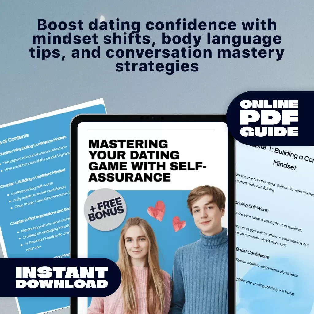 Mastering Your Dating Game with Self-Assurance | Digital Guide for Men & Women | Dating Confidence Tips, eBook for Attraction, Conversation & First Date Success